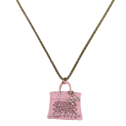 Crystal H Handbag Pendant Necklace By Betsey Johnson