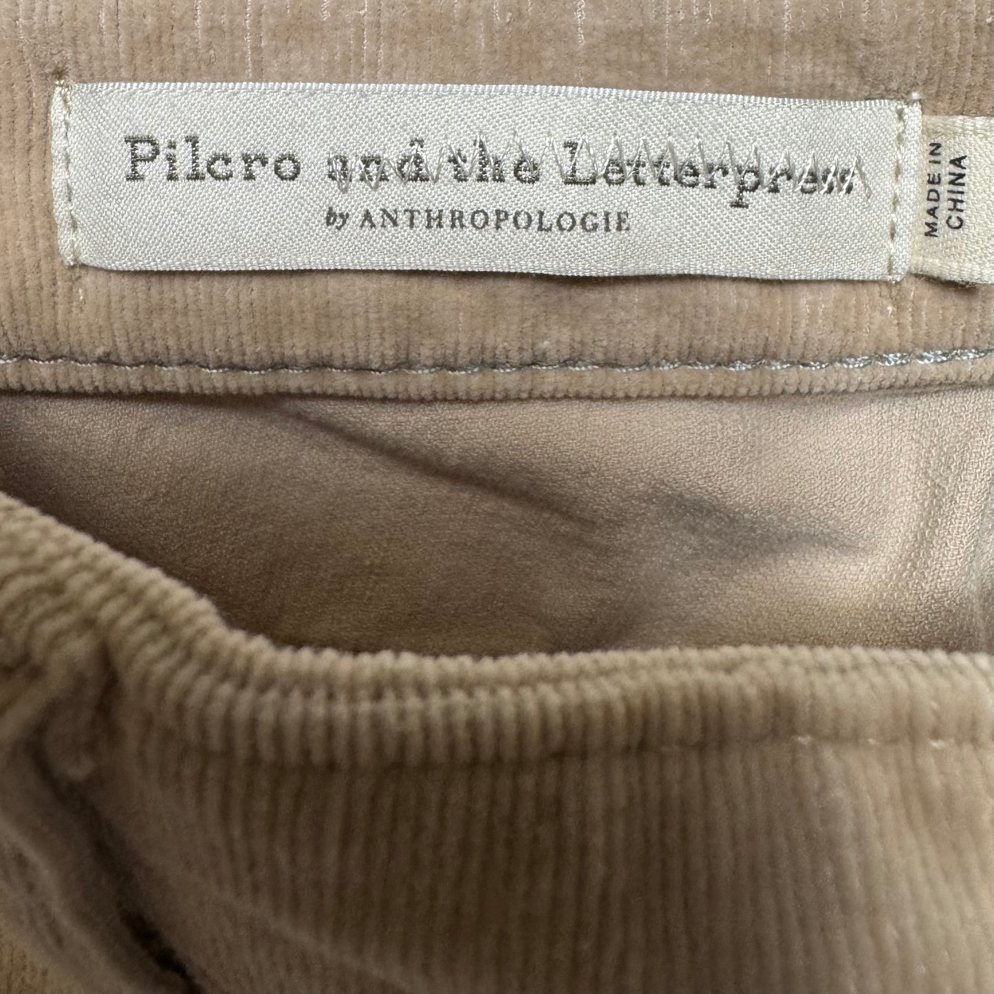 High-Rise Skinny Corduroy Pants By Pilcro In Tan, Size: 2/26
