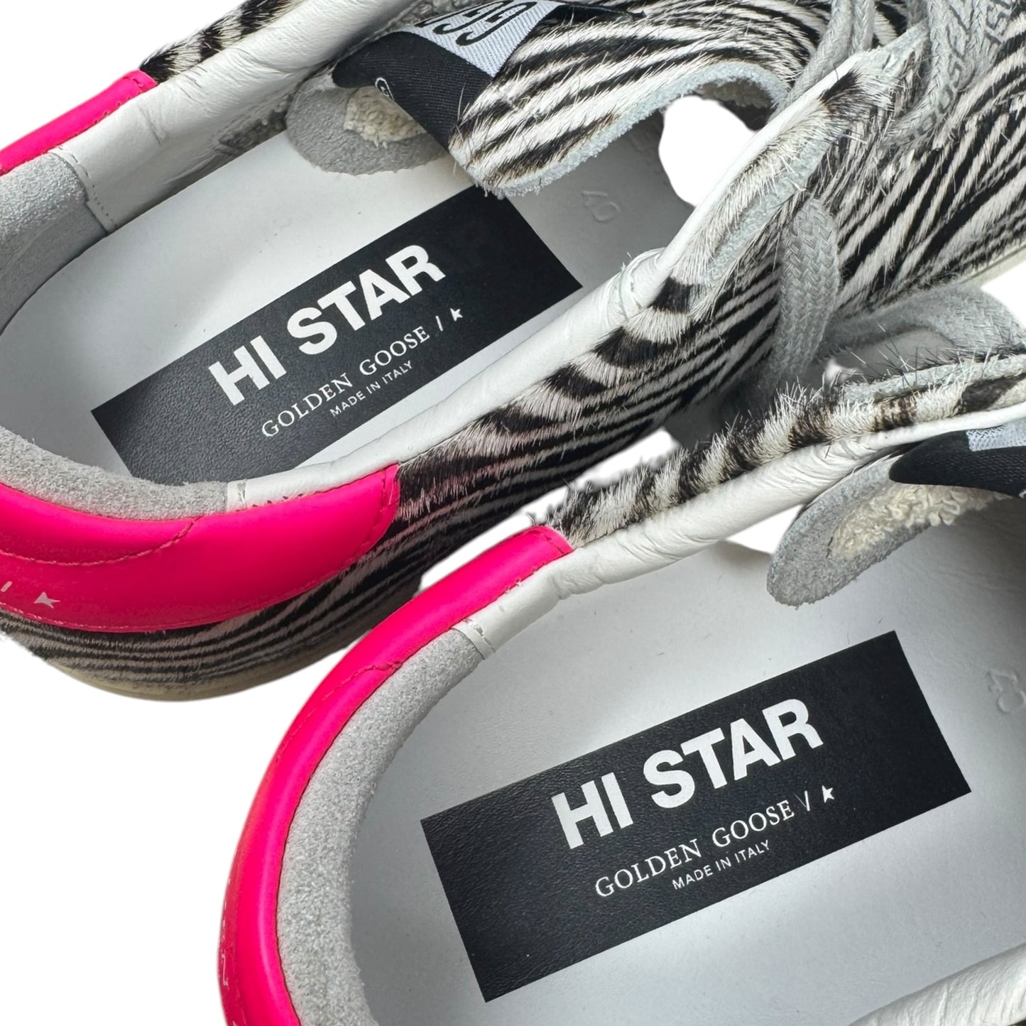 Hi-Star Sneakers Shoes Luxury Designer By Golden Goose In Animal Print, Size: 10 (IT 40)