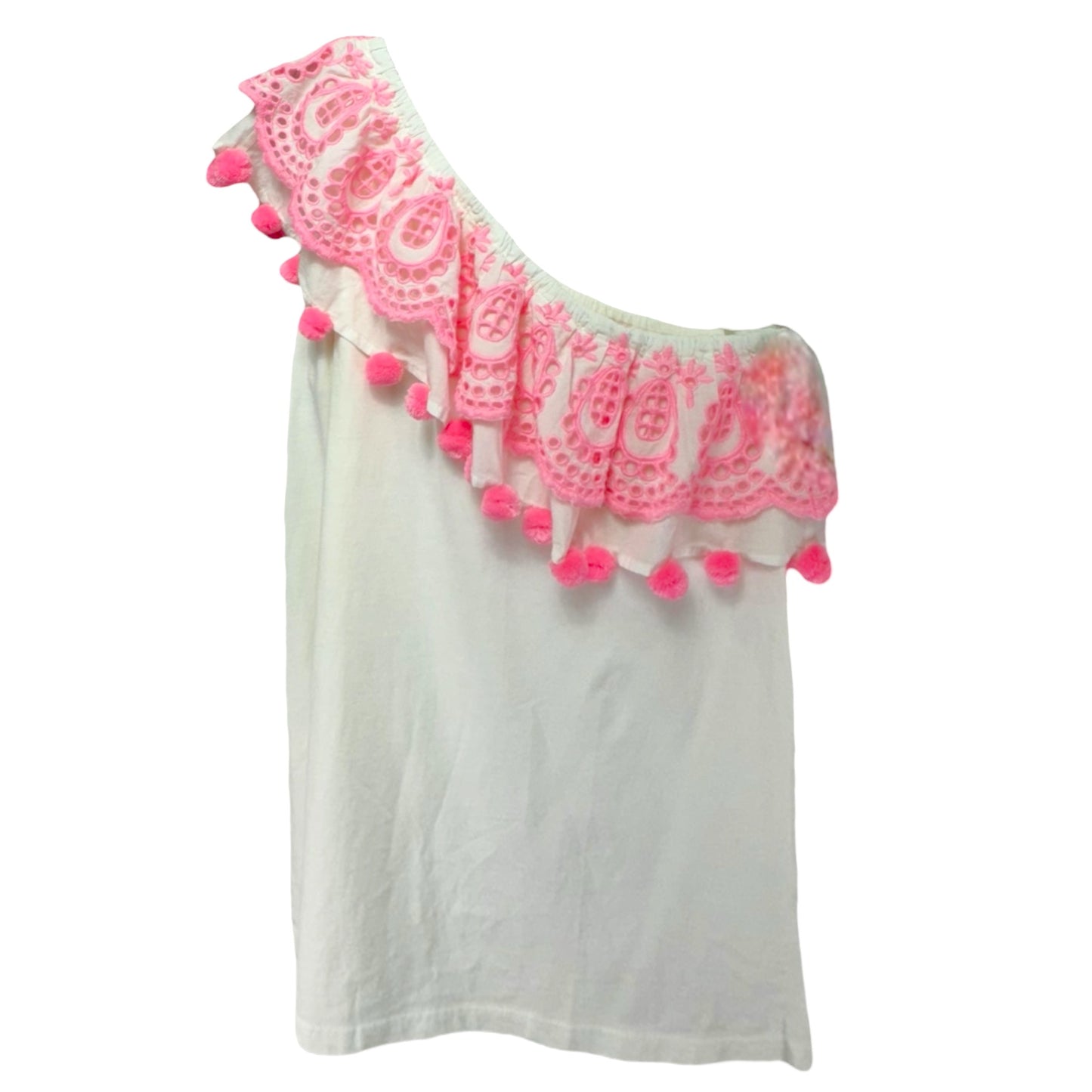 Idara One-Shoulder Top Designer By Lilly Pulitzer In Resort White, Size: S