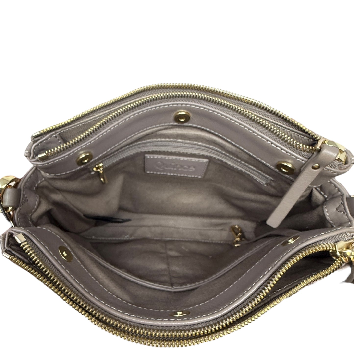 Italian Leather Triple Compartment Crossbody By Quince, Size: Small