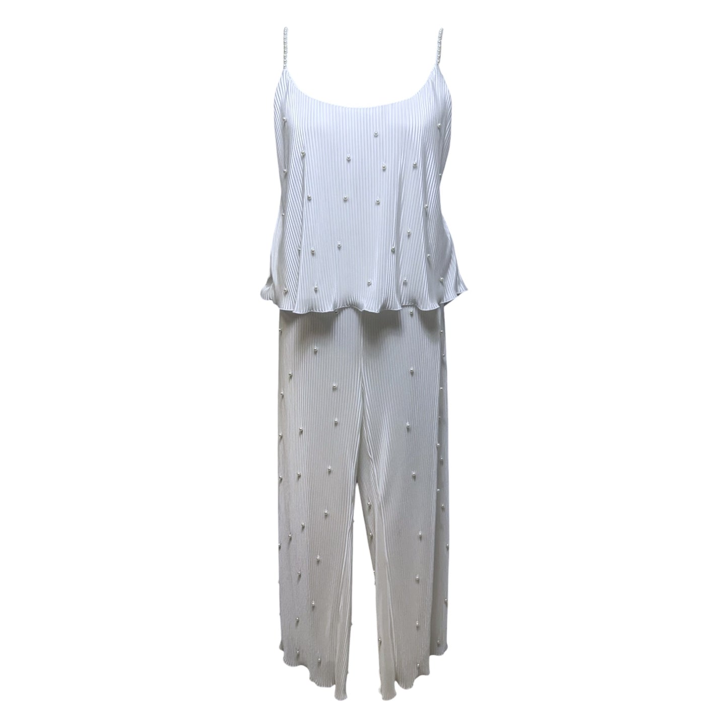 Payton Pearly Pant Set Pajamas By Waverles In White, Size: 4x
