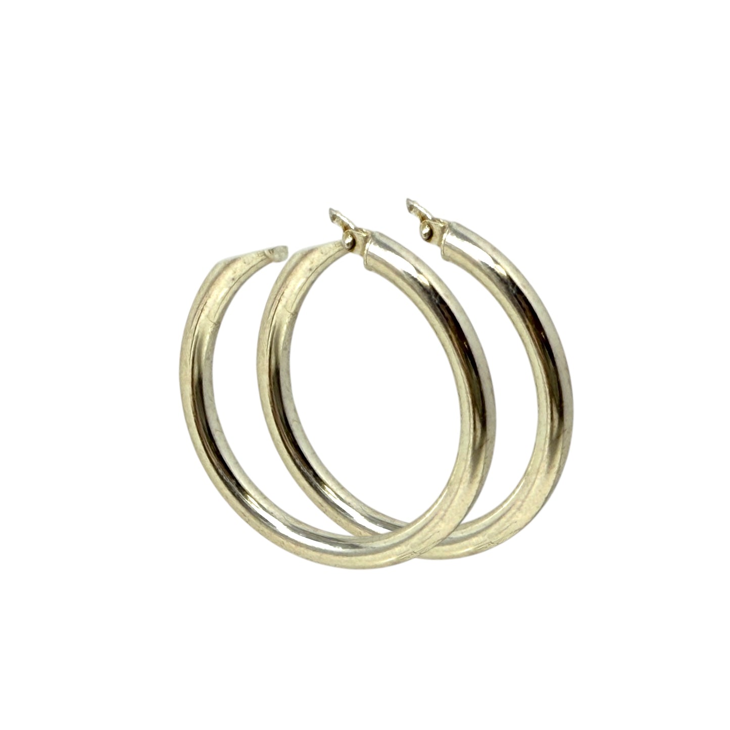 Medium Sterling Silver Hoop Earrings