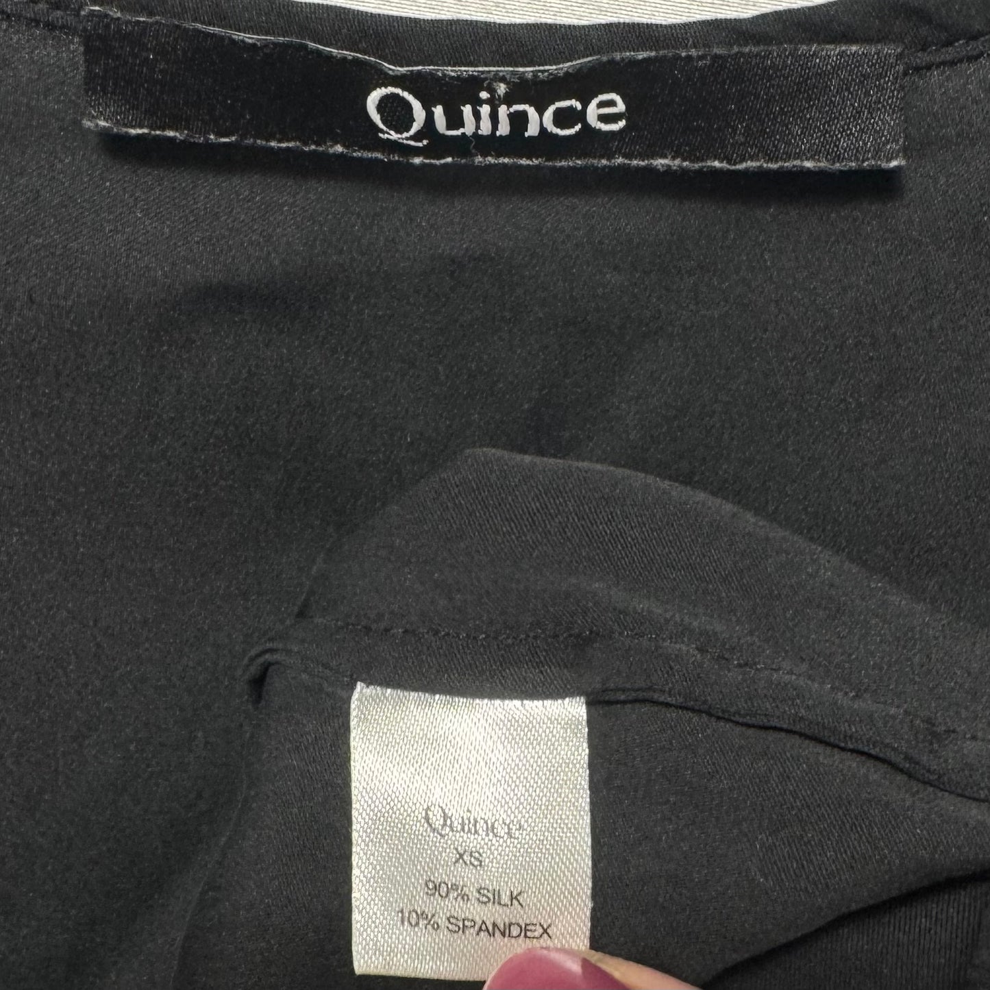 Silk Top Sleeveless By Quince In Black, Size: Xs