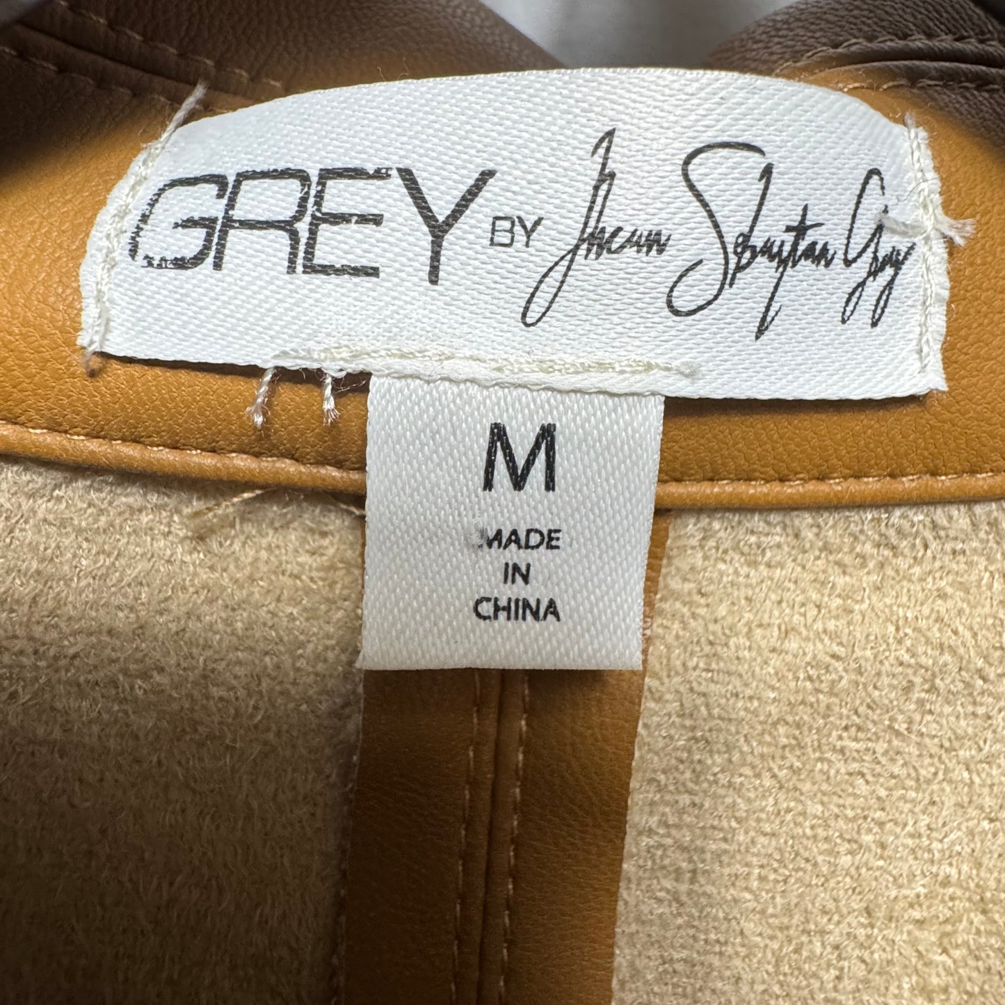Top Long Sleeve By Grey by Jhean Sebastian Grey In Tan, Size: M