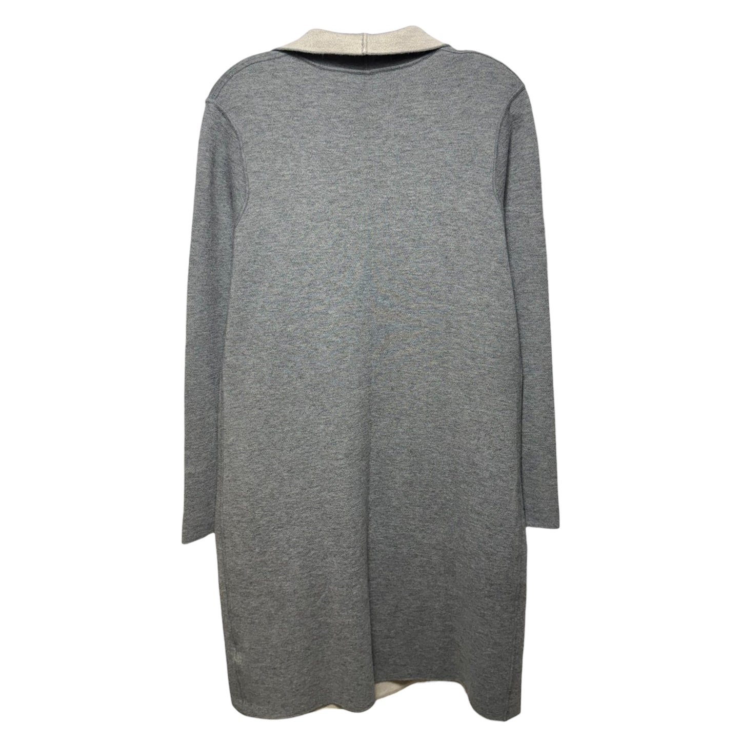 Duster Cardigan By Etcetra In Cream & Grey, Size: M