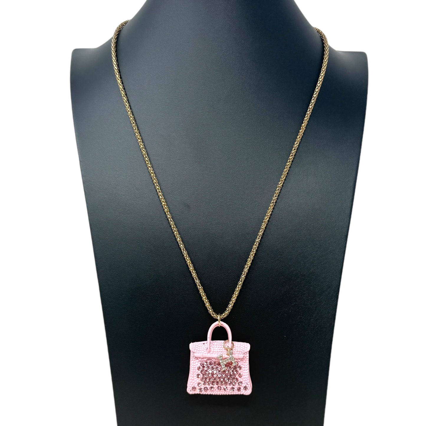 Crystal H Handbag Pendant Necklace By Betsey Johnson