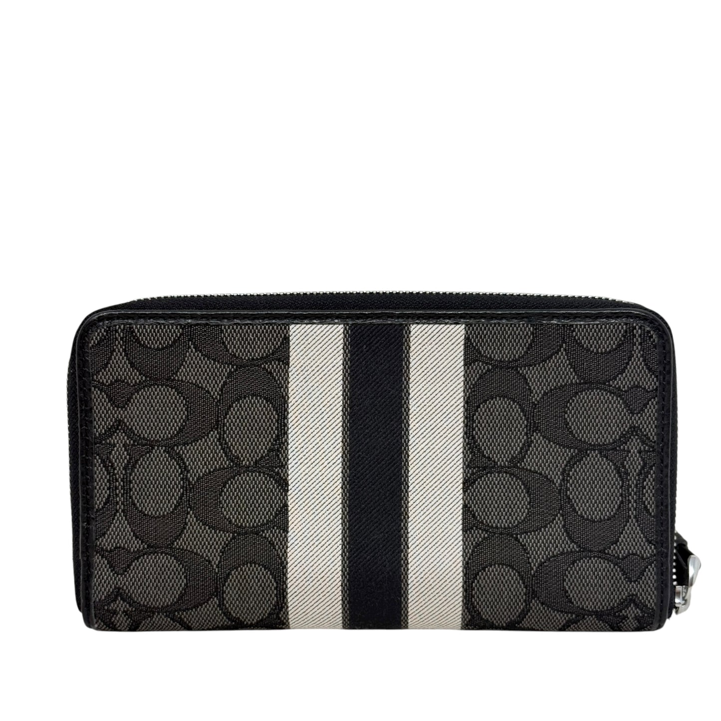 Dempsey Large Phone Wallet In Signature Jacquard with Stripe & Patch Designer By Coach, Size: Large
