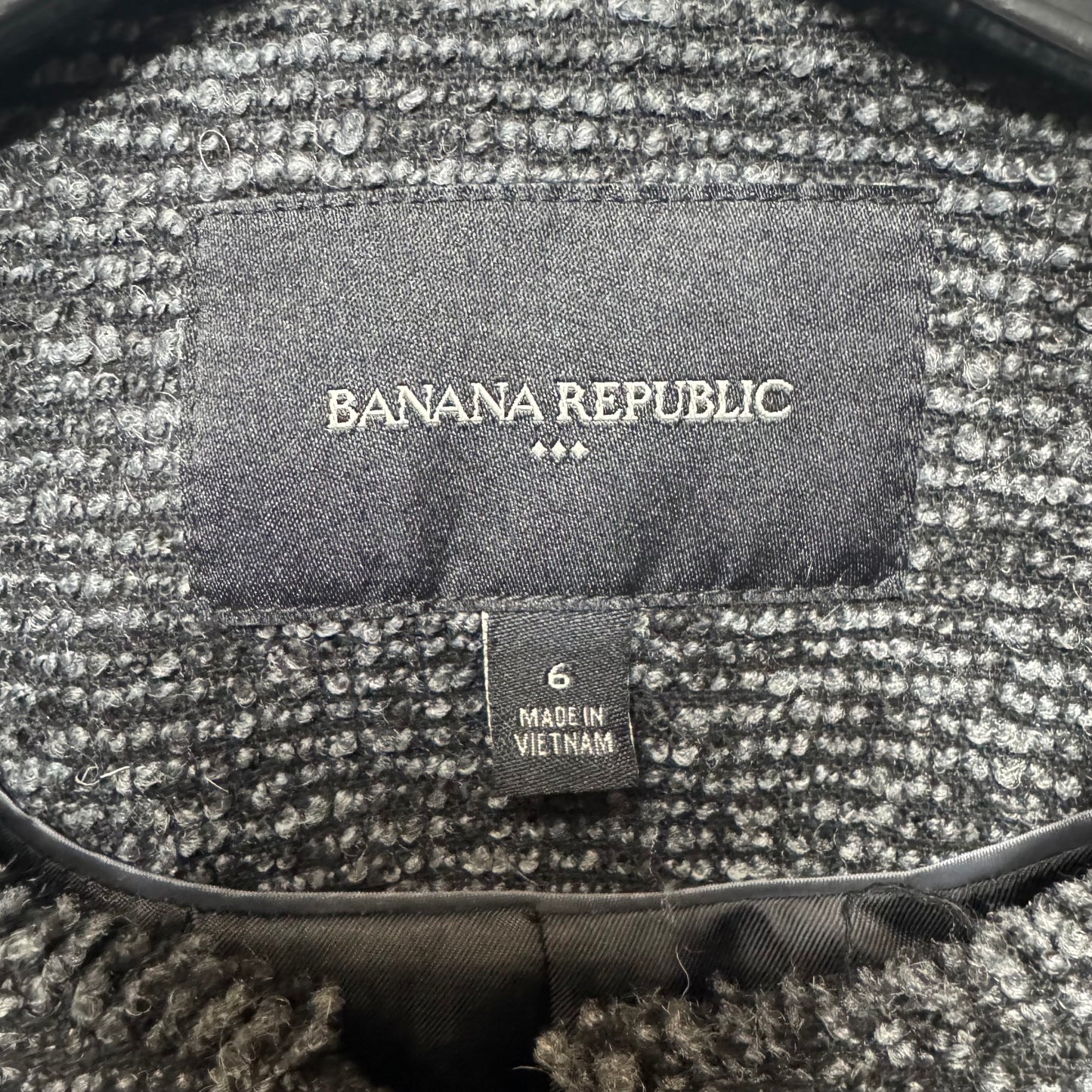 Jacket Other By Banana Republic In Black & Grey, Size: 6