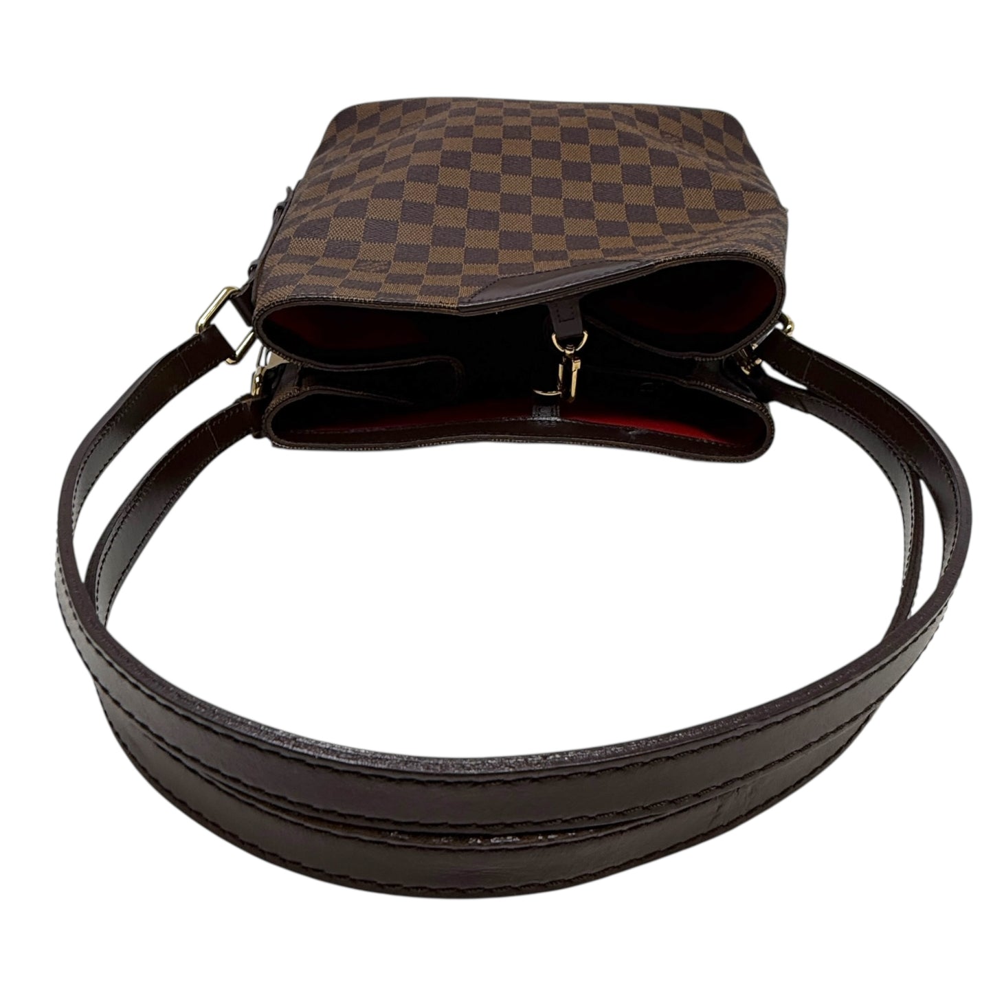 Cabas Rivington Tote In Damier Ebene Canvas Luxury Designer By Louis Vuitton, Size: Large