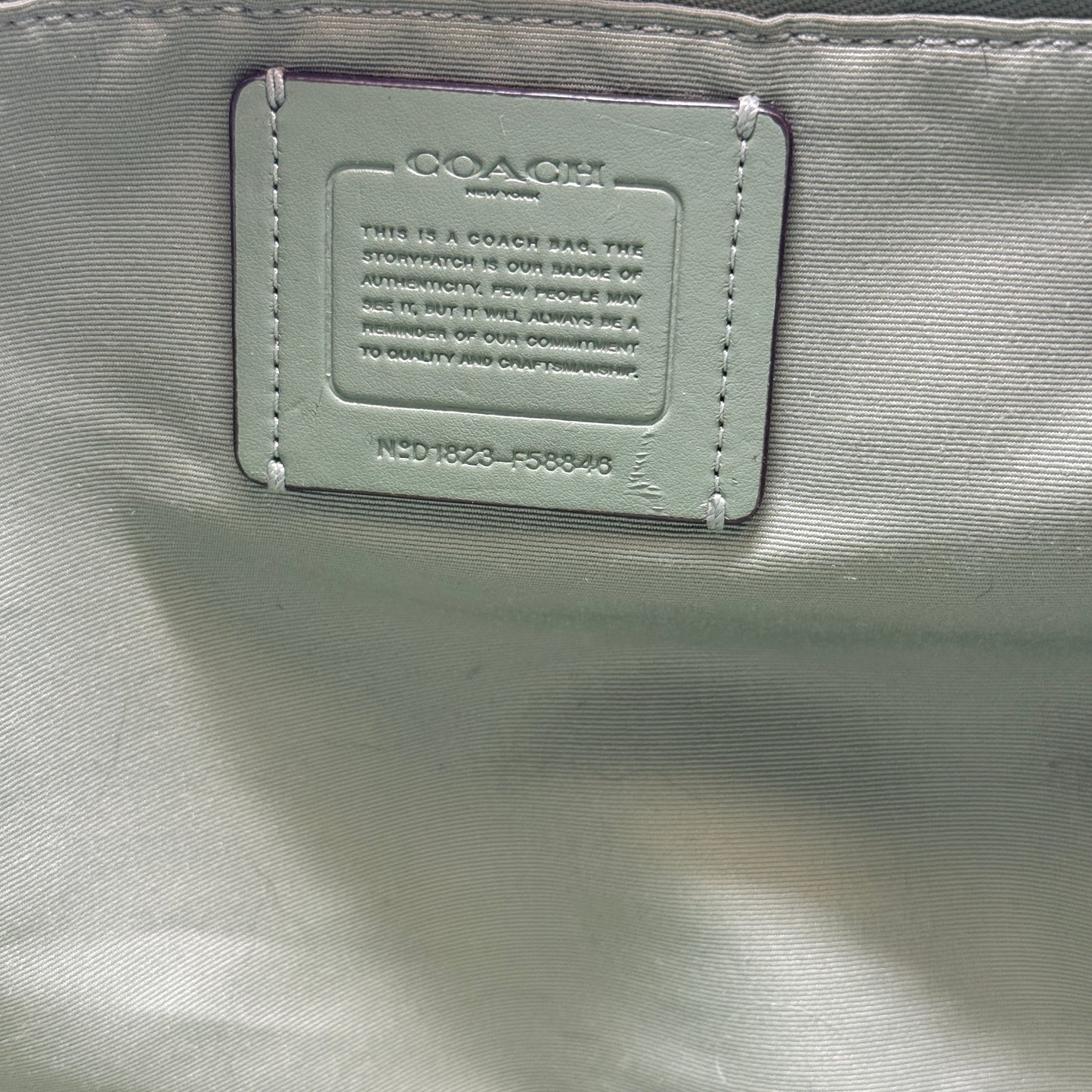 City Zip Tote In Crossgrain Leather Designer By Coach, Size: Medium