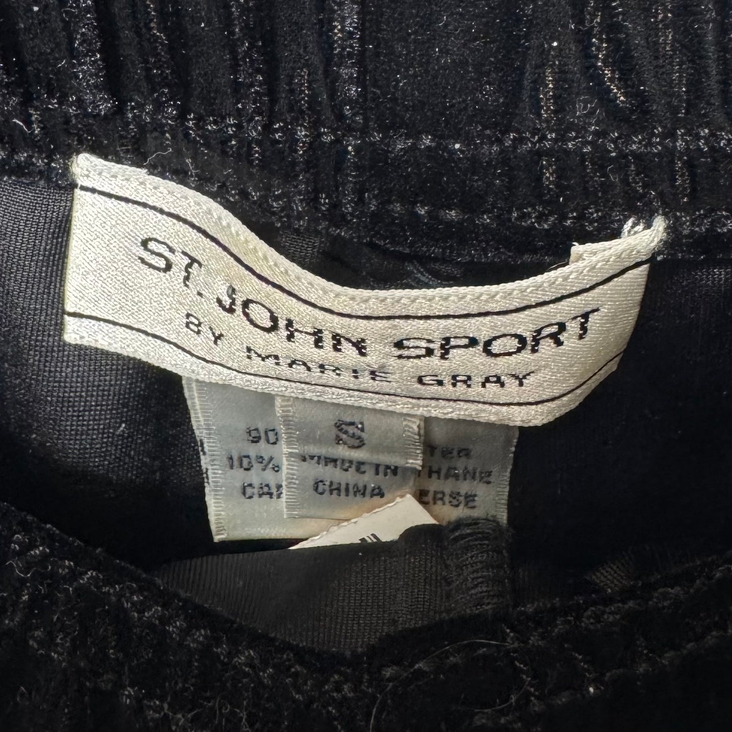 Velvet Pants Luxury Designer By St John Sport In Black, Size: S