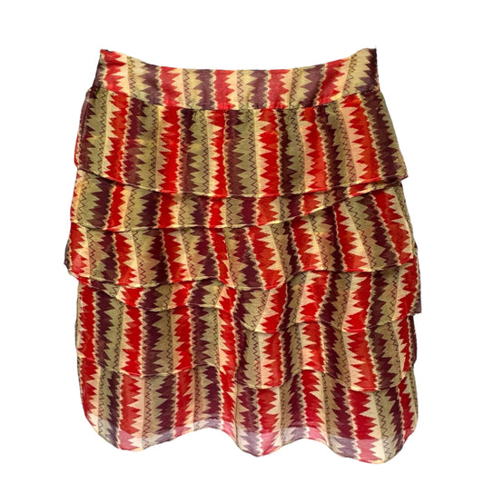 Terawatt Ruffle Mini Skirt By Anna Sui for Anthropologie In Multi-colored, Size: 2