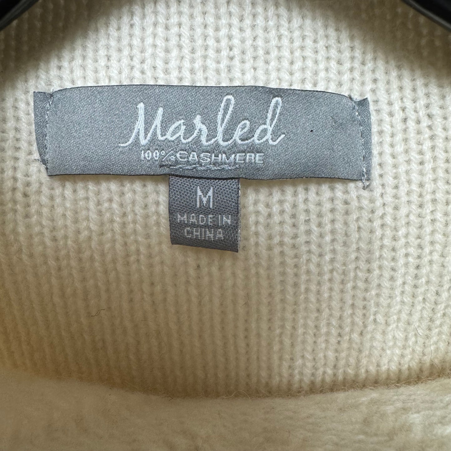 Sweater Cashmere By Marled In Cream, Size: M