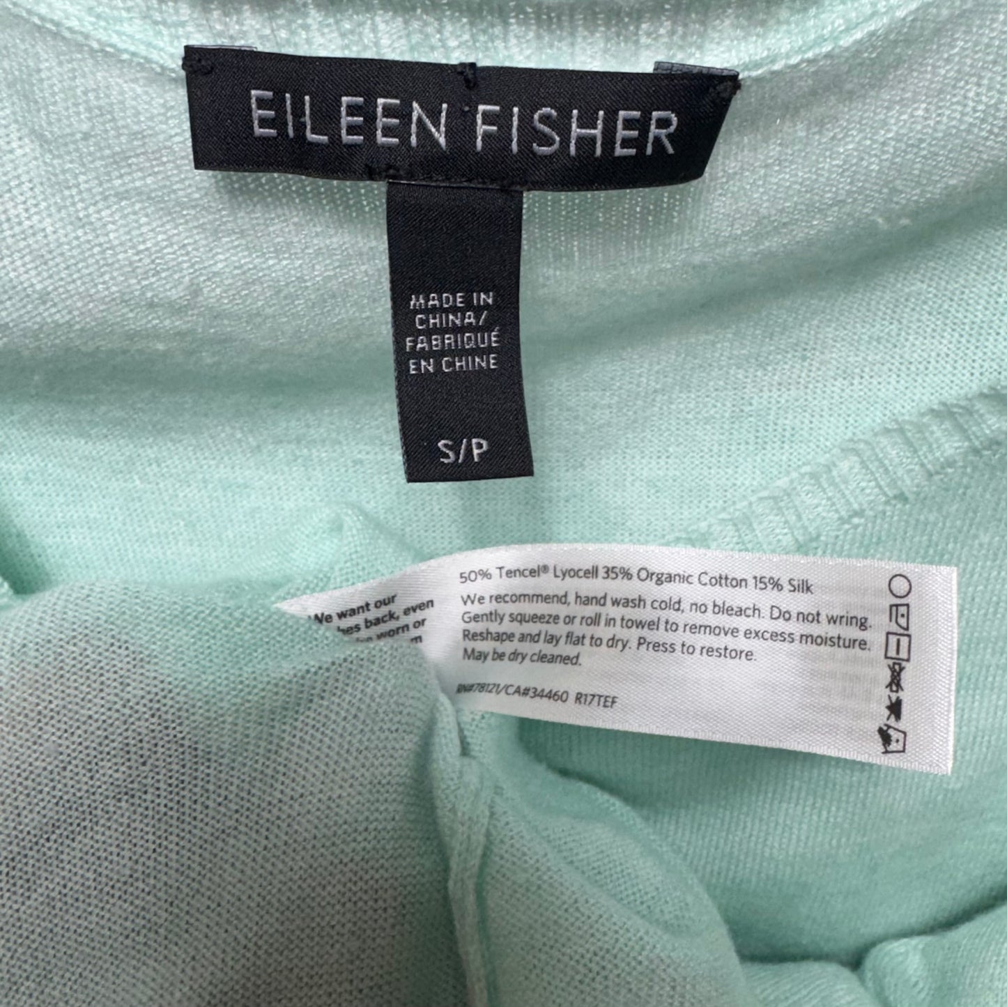 Sweater By Eileen Fisher In Aqua, Size: S
