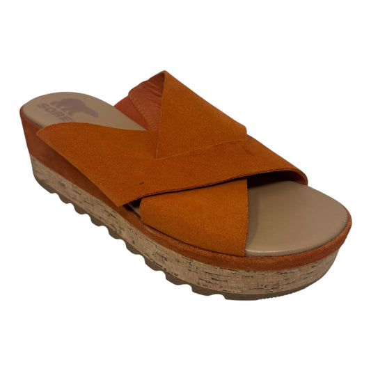 Sandals Heels Platform By Sorel In Orange, Size: 6.5