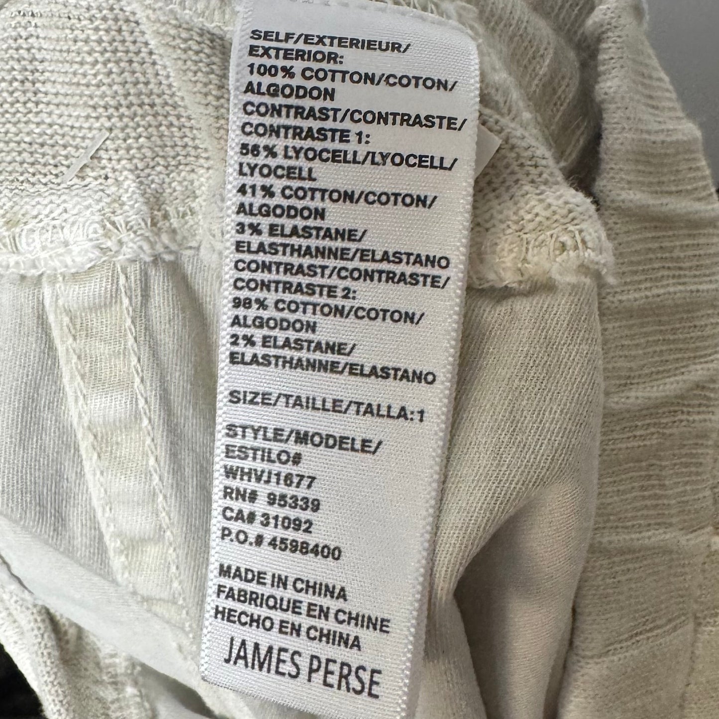Pants Joggers By James Perse In Cream, Size: S