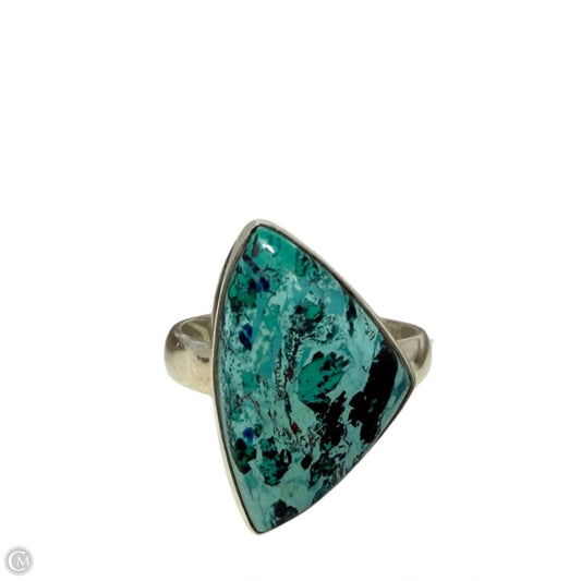 Sterling Silver & Crysocolla Ring, Size: 8