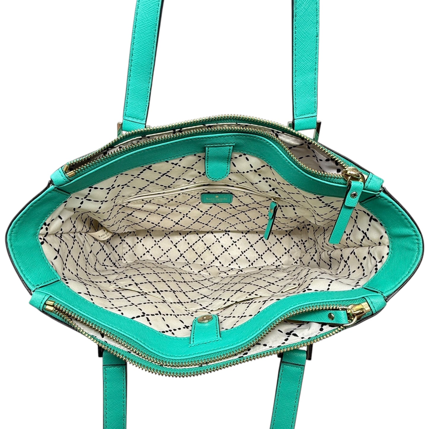Newbury Lane Cadene Satchel Designer By Kate Spade In Neon Turquoise, Size: Medium