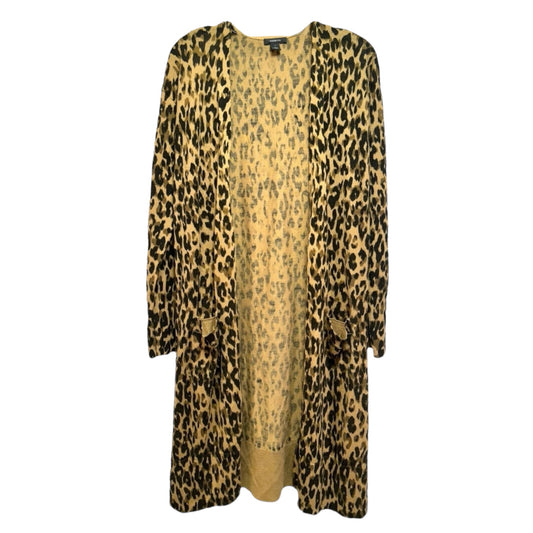 Sweater Cardigan By Halogen In Animal Print, Size: S