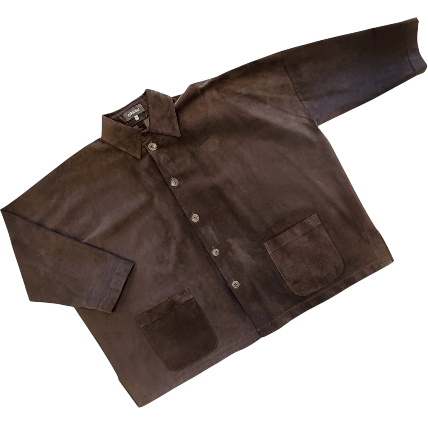 Leather Shirt Jacket By Eskandar In Bitter Size: US 6-8/EU 0