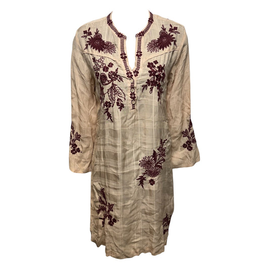 Western Piper Yoke Dress By Johnny Was In Tan, Size: XS
