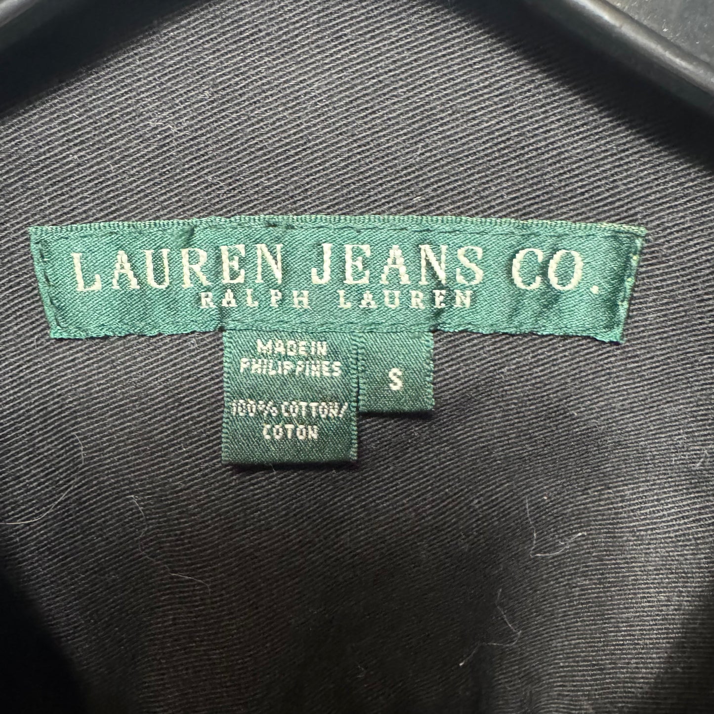 Jacket Denim By Lauren By Ralph Lauren In Black, Size: S