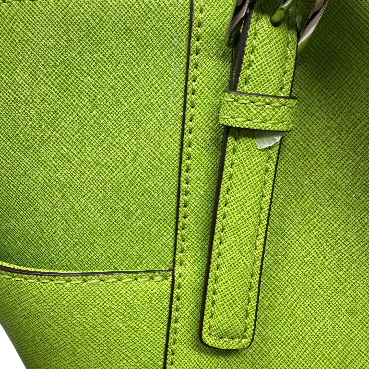 Jet Set East West Top-Zip Saffiano Leather Tote In Pear Designer By Michael Kors, Size: Medium