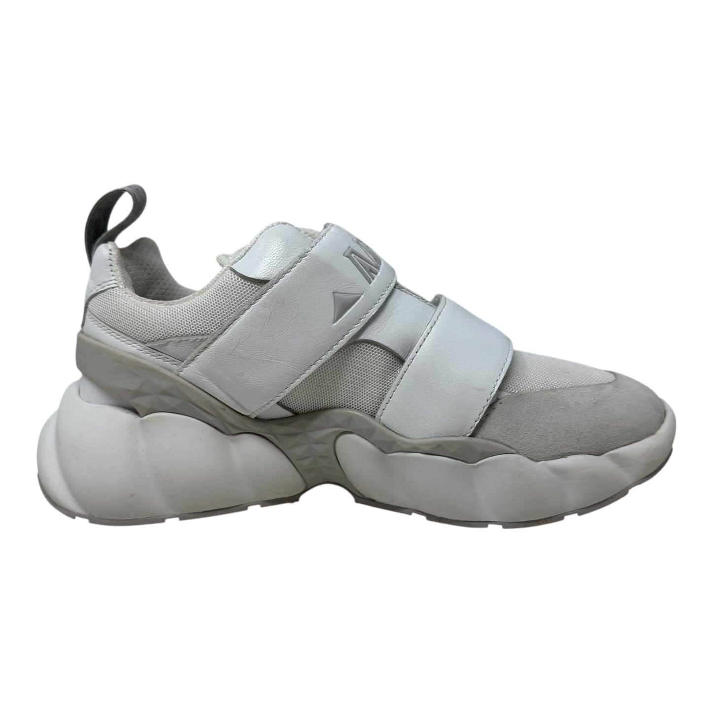 Himmel Low Top Velcro Sneakers Shoes Luxury Designer By Mcm In White, Size: 8 (38)