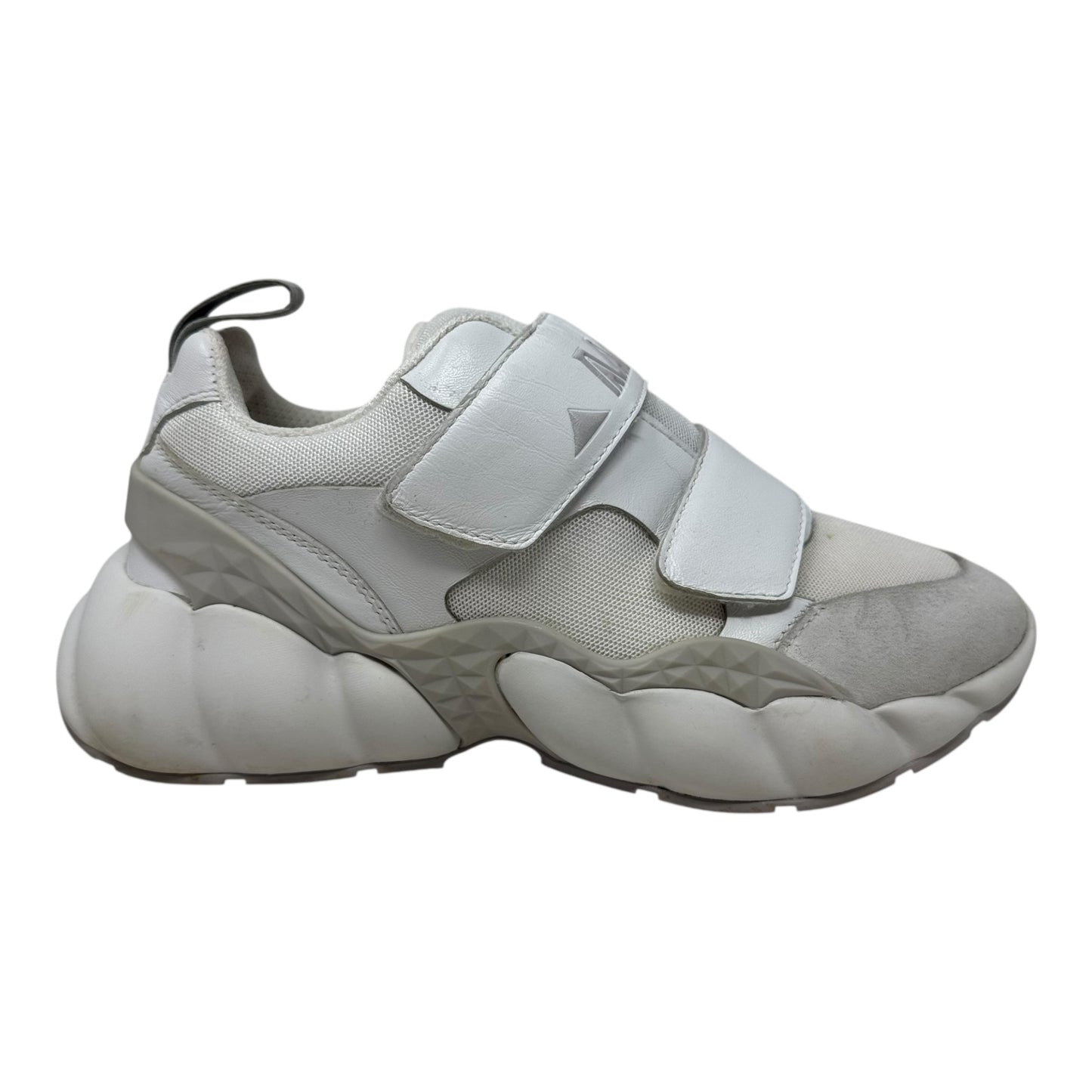 Himmel Low Top Velcro Sneakers Shoes Luxury Designer By Mcm In White, Size: 8 (38)