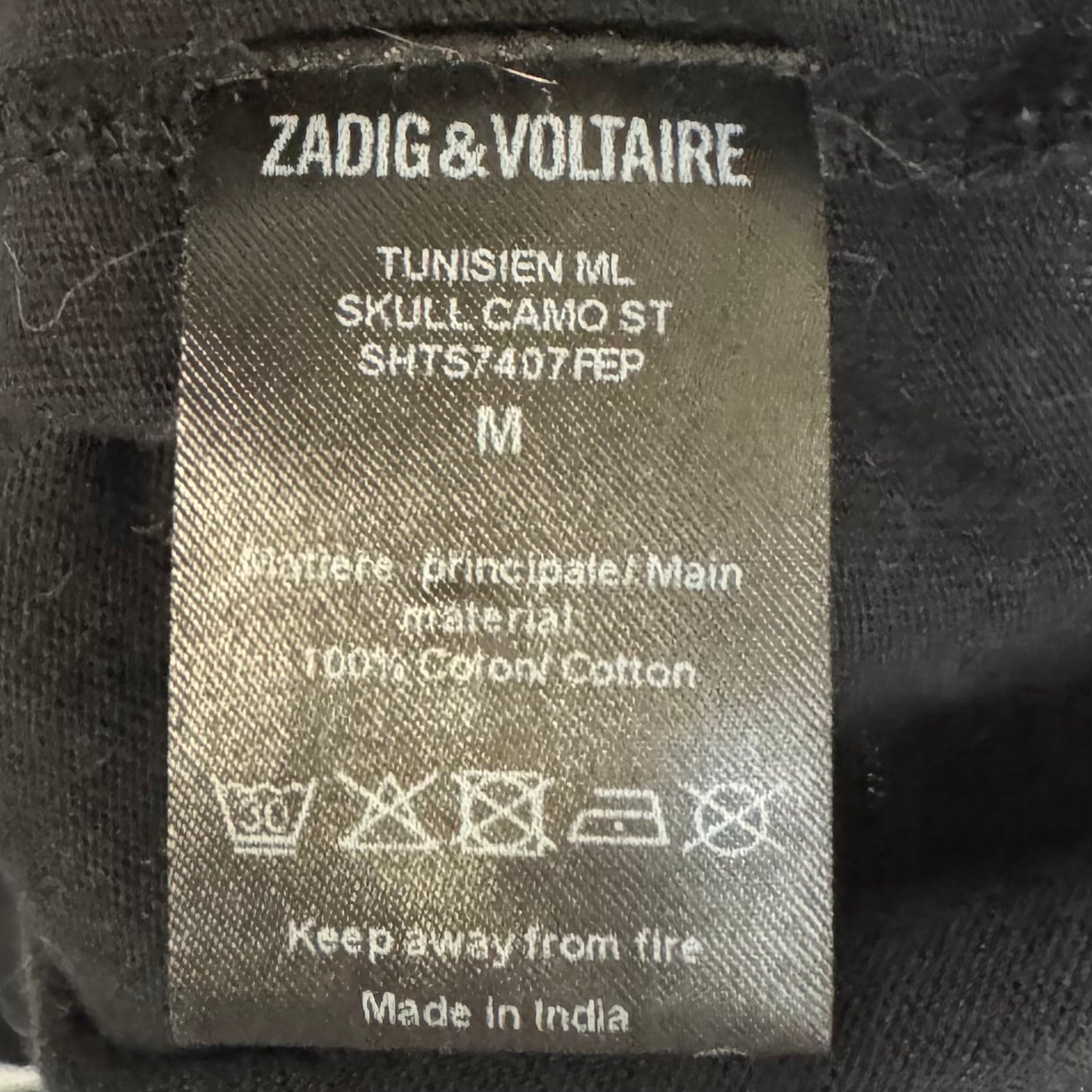 Skull Top Long Sleeve By Zadig And Voltaire In Black, Size: M