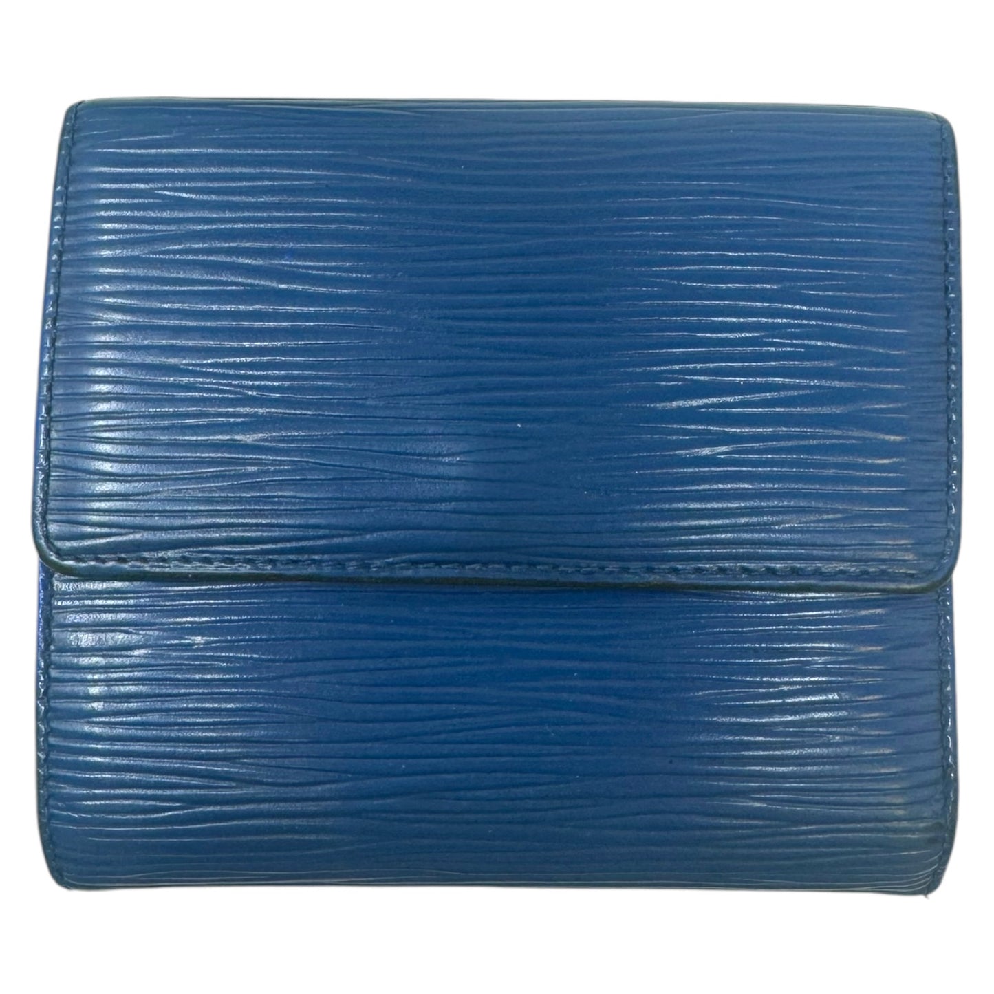 Epi Elise Wallet in Toledo Blue Luxury Designer By Louis Vuitton, Size: Medium