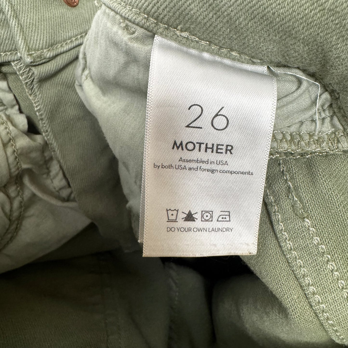 The Stash Mid-Rise Dazzler Ankle Jeans  By Mother In Green Denim, Size: 2/26