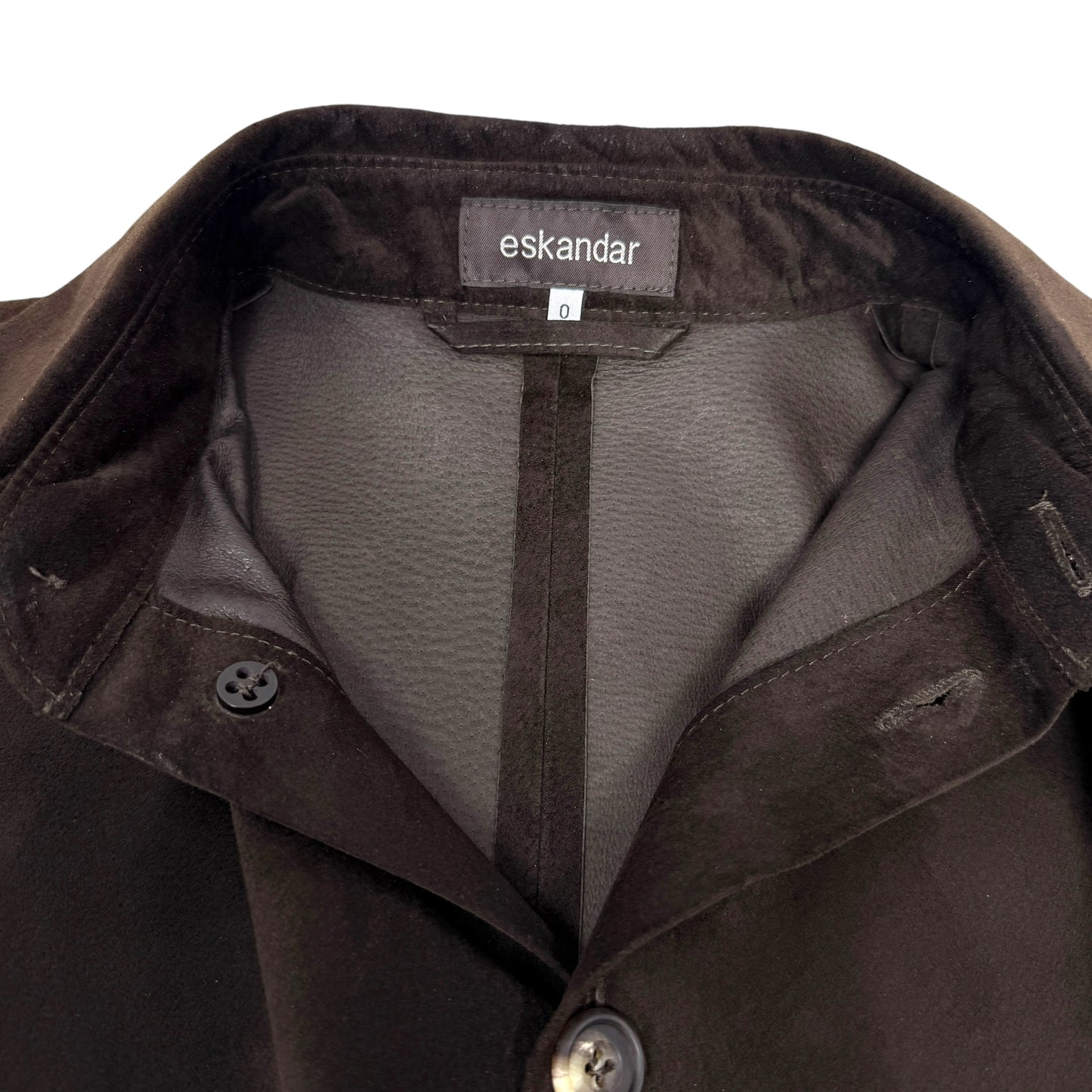 Leather Shirt Jacket By Eskandar In Bitter Size: US 6-8/EU 0