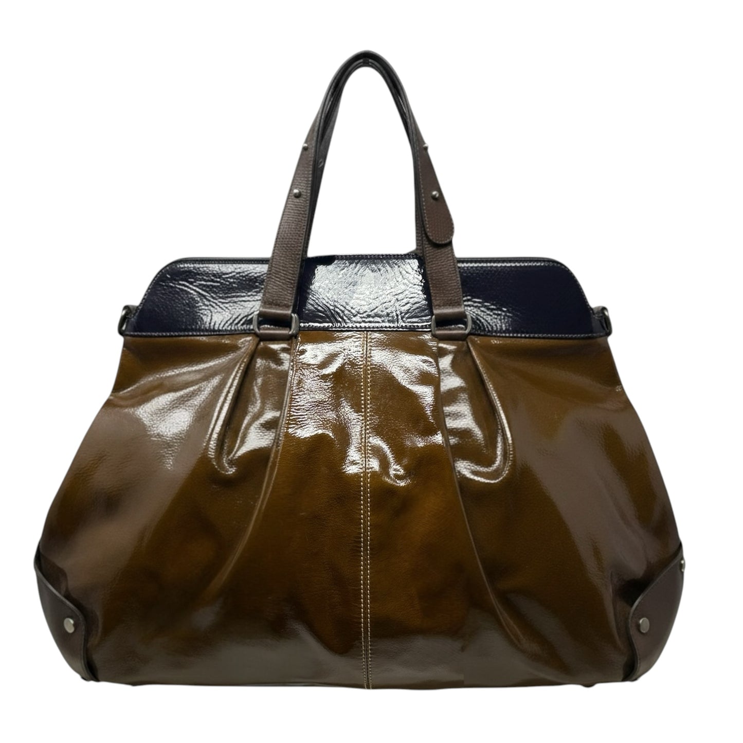 Patent Leather Balloon Bag Designer By Marni, Size: Large