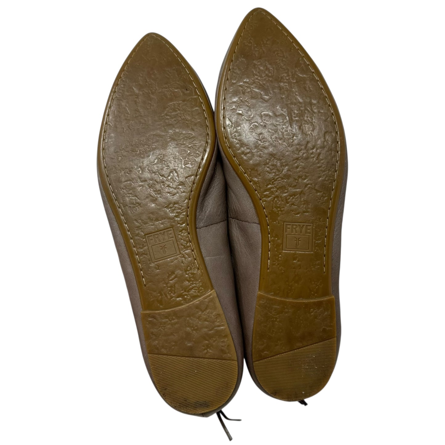 Regina Pointed Flat Shoes Designer By Frye In Taupe, Size: 9.5