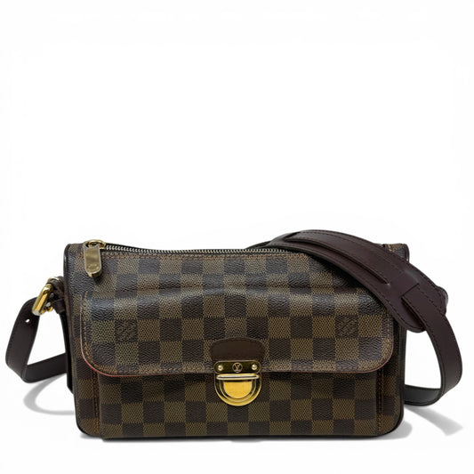 Damier Ebene Ravello GM Shoulder Bag Luxury Designer By Louis Vuitton, Size: Small