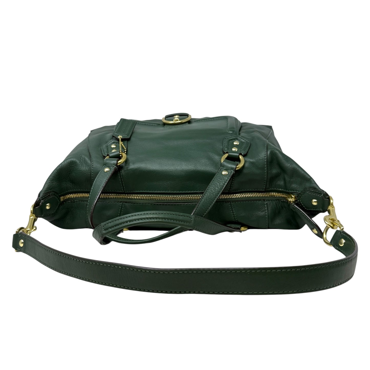 Campbell Leather Satchel Designer By Coach, Size: Large