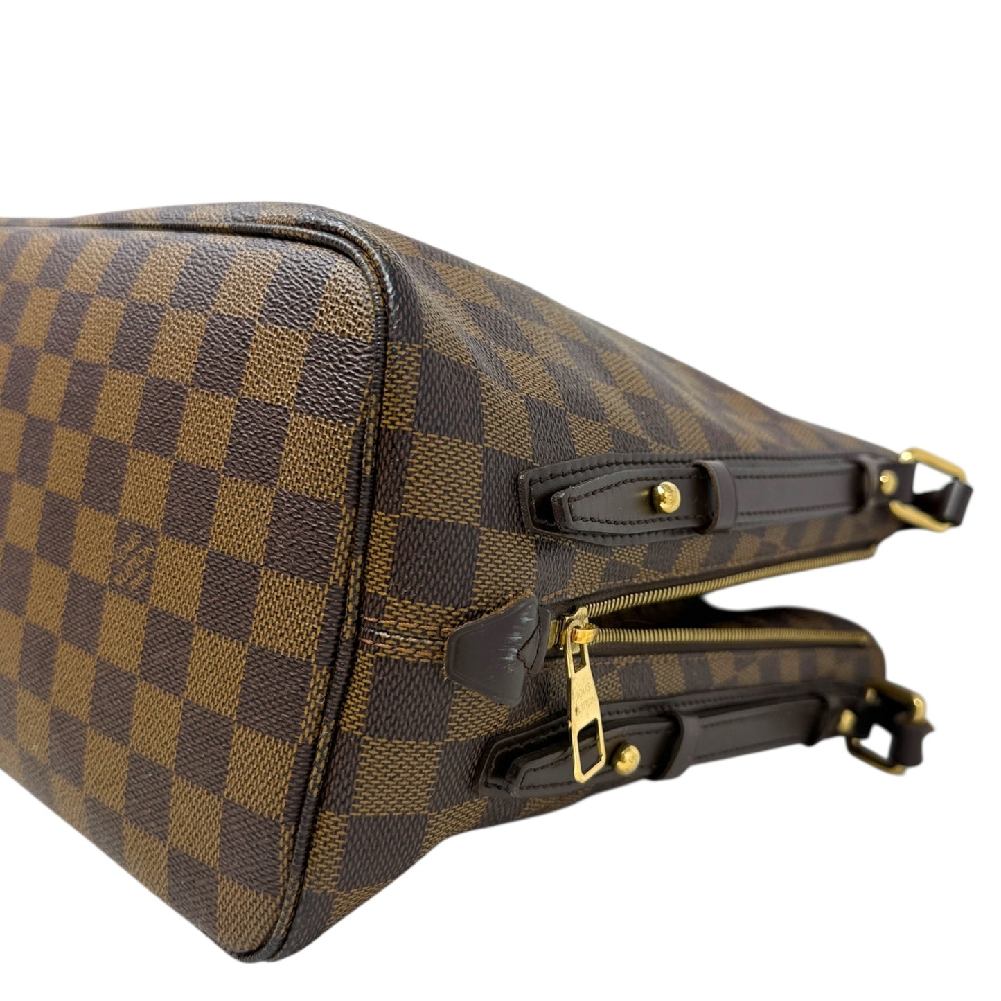 Cabas Rivington Tote In Damier Ebene Canvas Luxury Designer By Louis Vuitton, Size: Large
