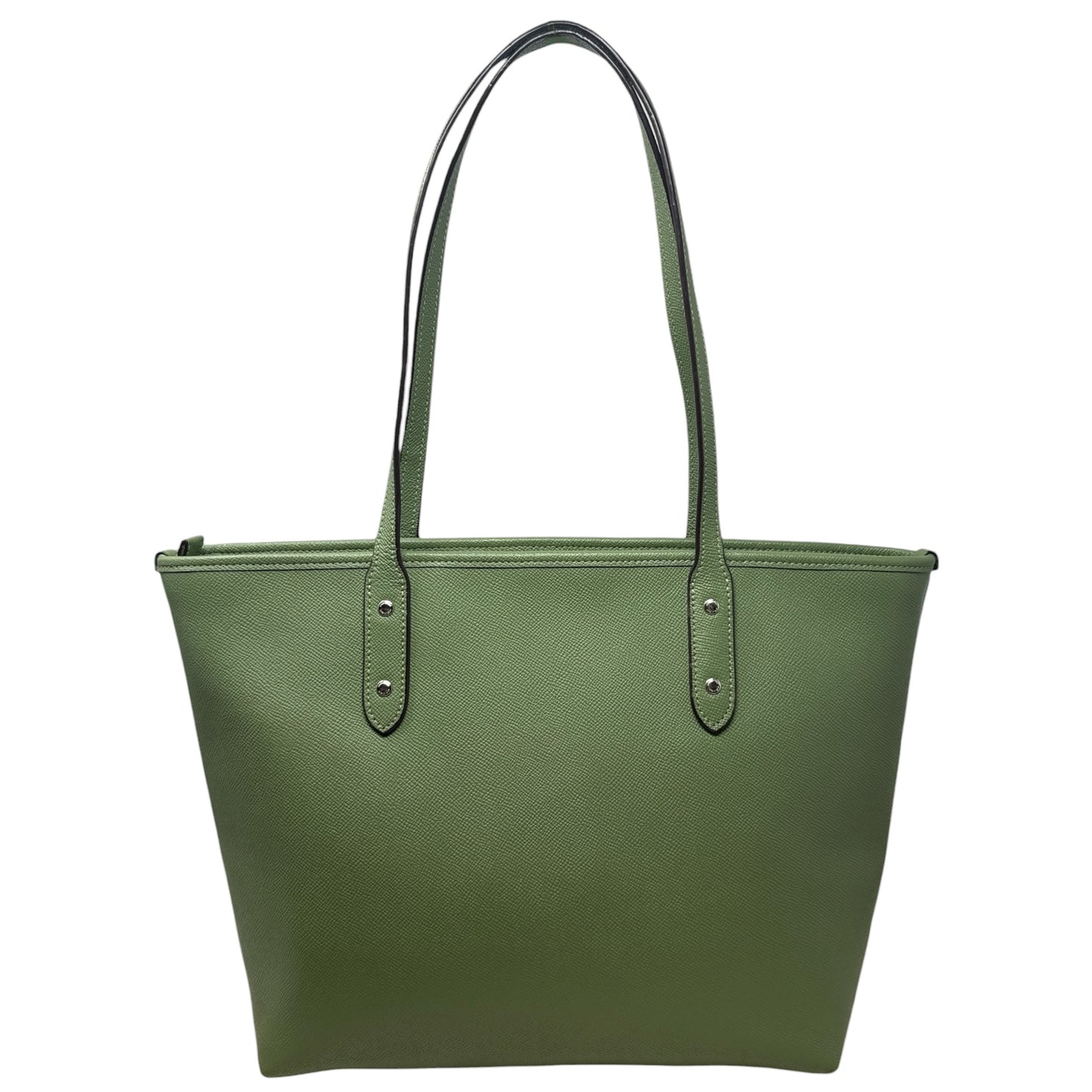 City Zip Tote In Crossgrain Leather Designer By Coach, Size: Medium