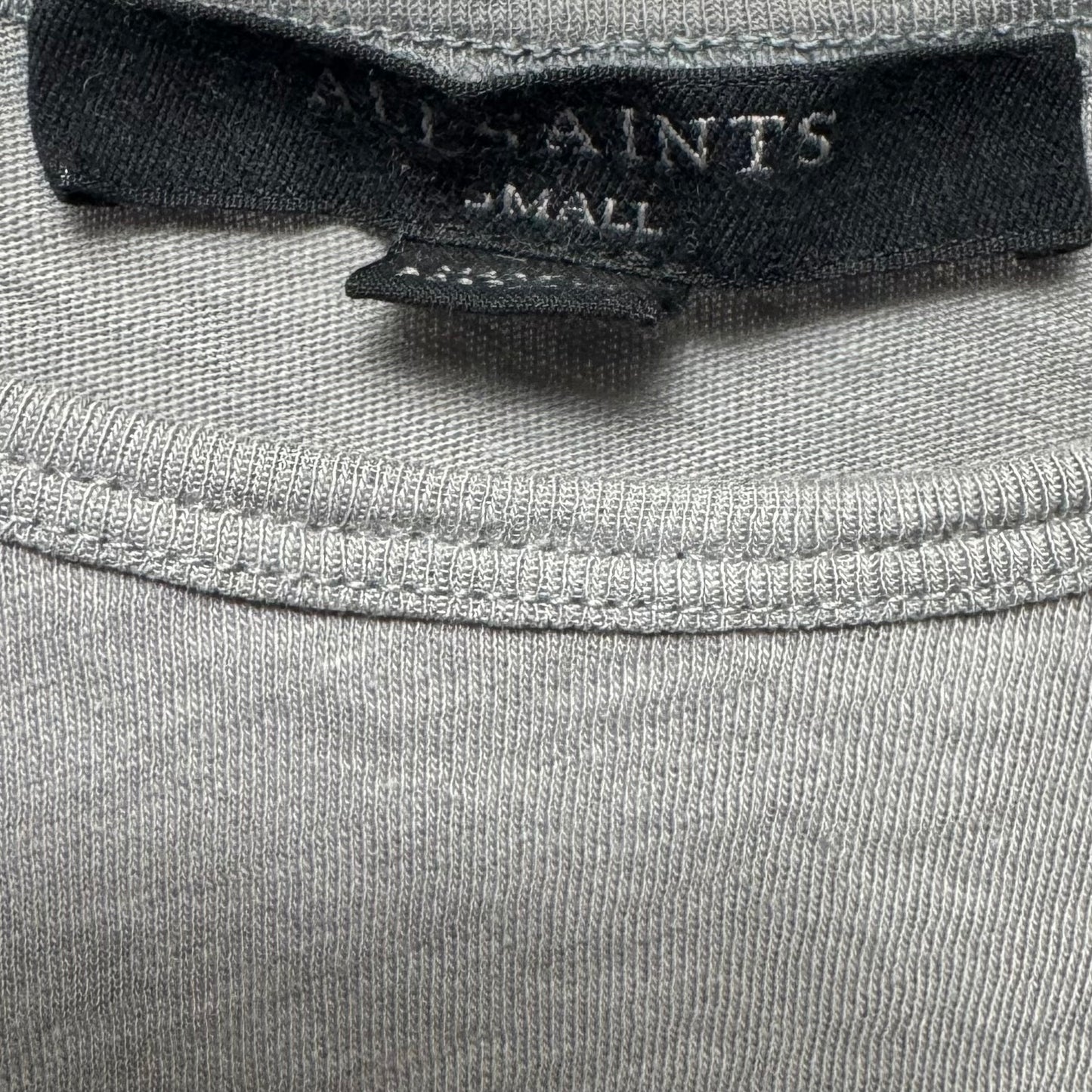 Cold Shoulder Top Short Sleeve Designer By All Saints In Grey, Size: S