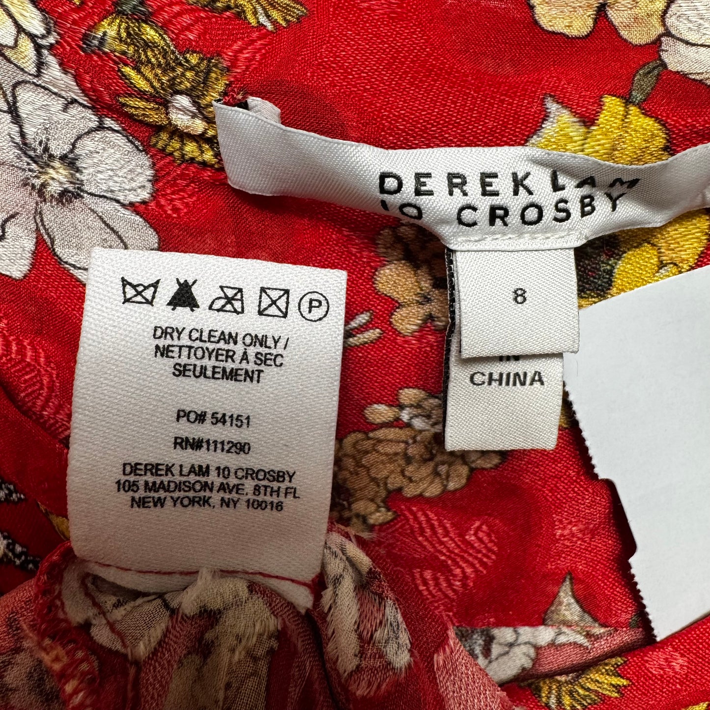 Silk Blend Blouse Designer By Derek Lam In Floral Print, Size: 8