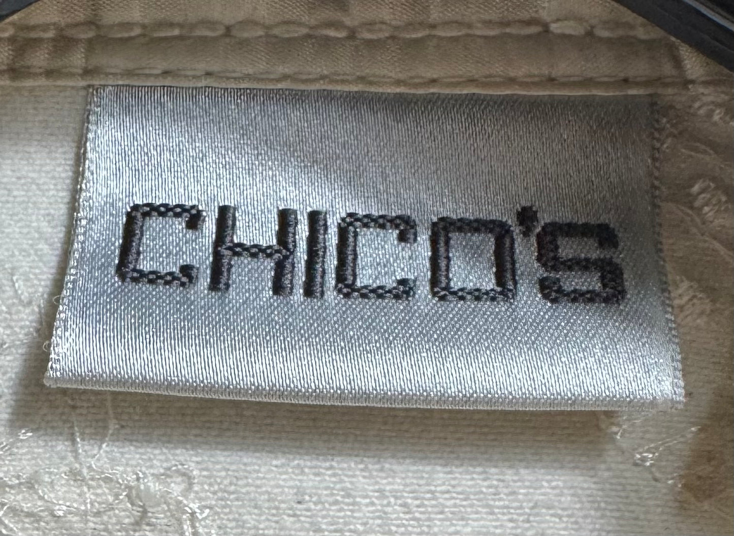 Jacket Denim By Chicos In White Denim, Size: 8