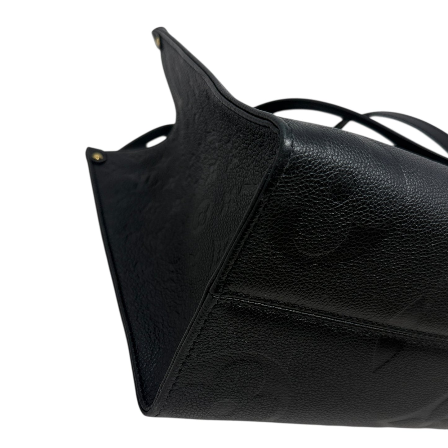 Onthego MM Monogram Empreinte Leather Tote Luxury Designer By Louis Vuitton, Size: Large