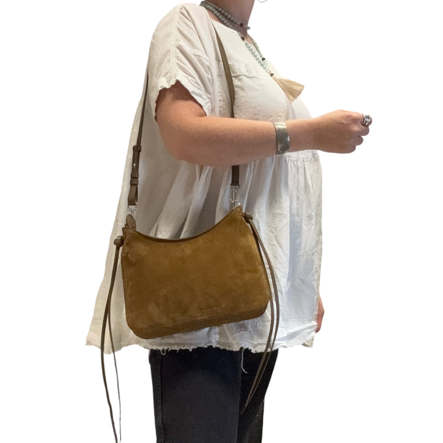 The Small Gig Bag By Phoebe Philo in Toffee Suede, Size: Medium