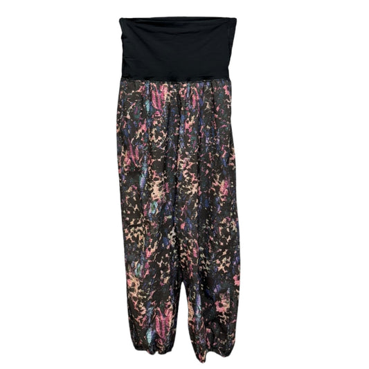 Om Pant By Lululemon In Floral Sport Black Multi / Black, Size: 4