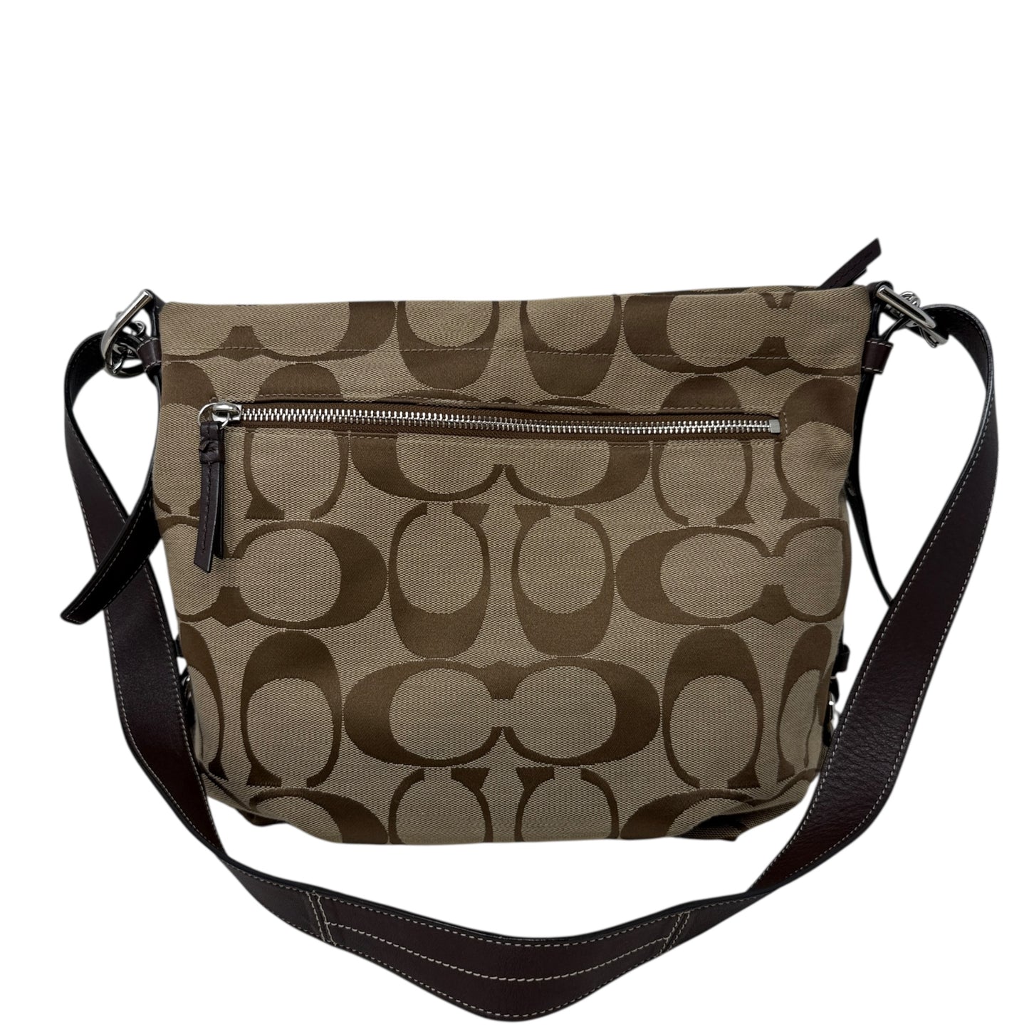 Vintage Signature Duffle Shoulder Bag F15067 Designer By Coach, Size: Medium