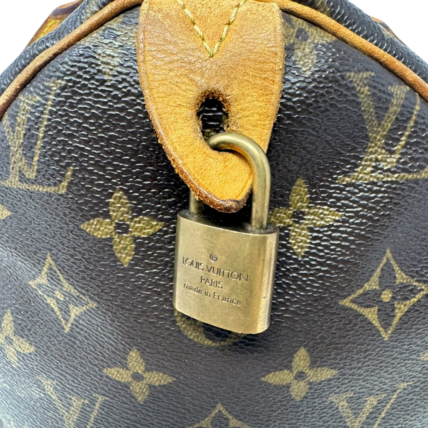 Speedy 30 Monogram Canvas Satchel Luxury Designer By Louis Vuitton, Size: Medium