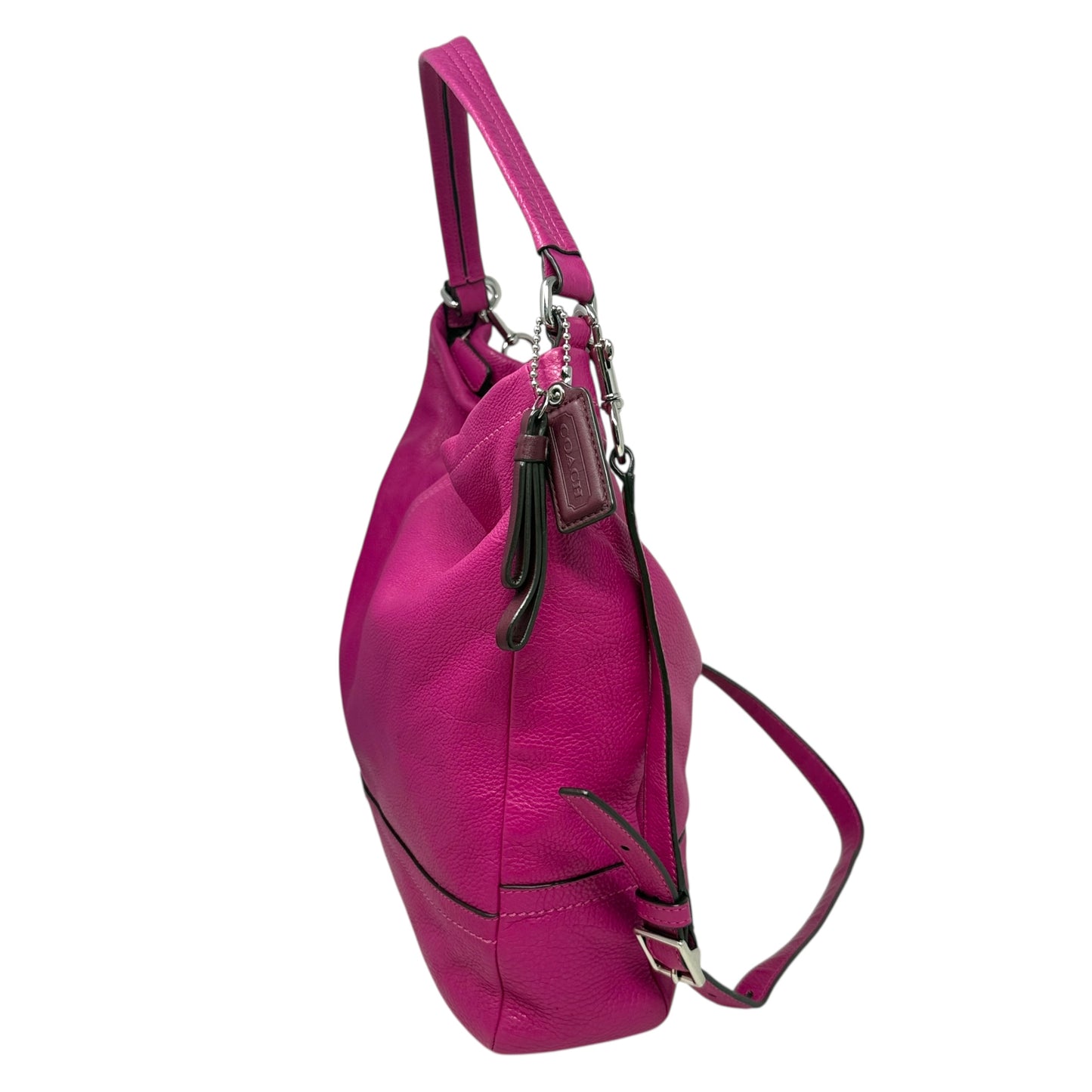 Park Pebbled Leather Hobo Designer By Coach, Size: Large