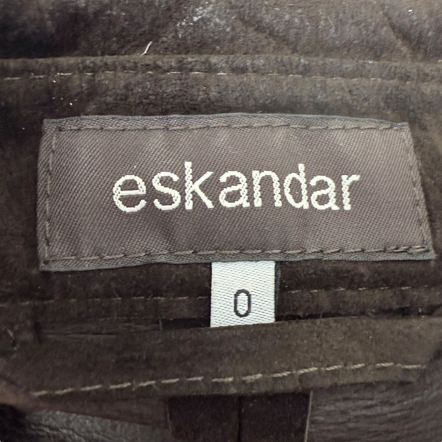 Leather Shirt Jacket By Eskandar In Bitter Size: US 6-8/EU 0